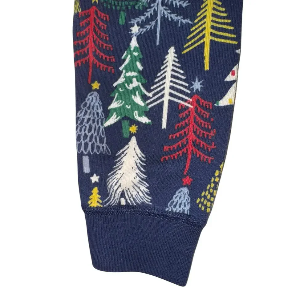 Hanna Andersson Christmas Pajamas Kids Sz 8 Organic Cotton Trees Holiday Festive